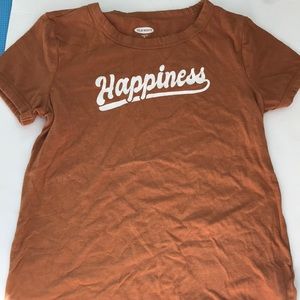 Old Navy Slim Fit Girls T shirt Xs Orange brownish